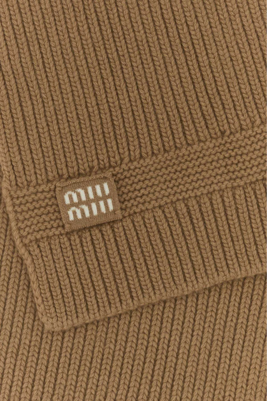 Camel wool blend scarf MIU MIU (5FS0482F8S)