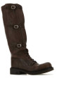 Brown leather boots MIU MIU (5W315EFG0352KJ)