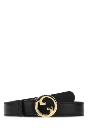 Black leather Gucci Blondie belt Black GUCCI (6905570YA0G)