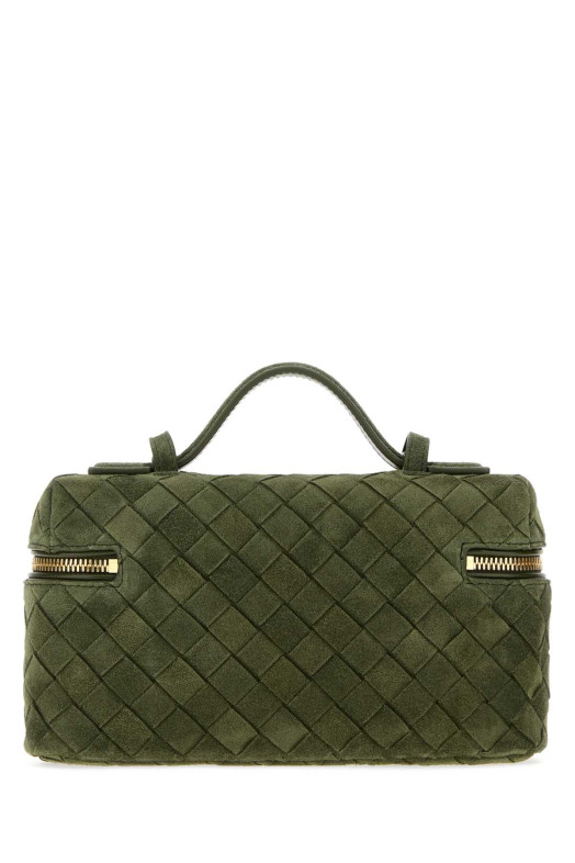 Сумка Bang Bang из замши бутылочно-зеленого цвета BOTTEGA VENETA (789109V5ZZ1)