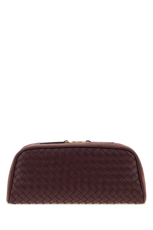 Большой клатч Nodo из кожи цвета «виноград» от BOTTEGA VENETA (876512V0HW8)