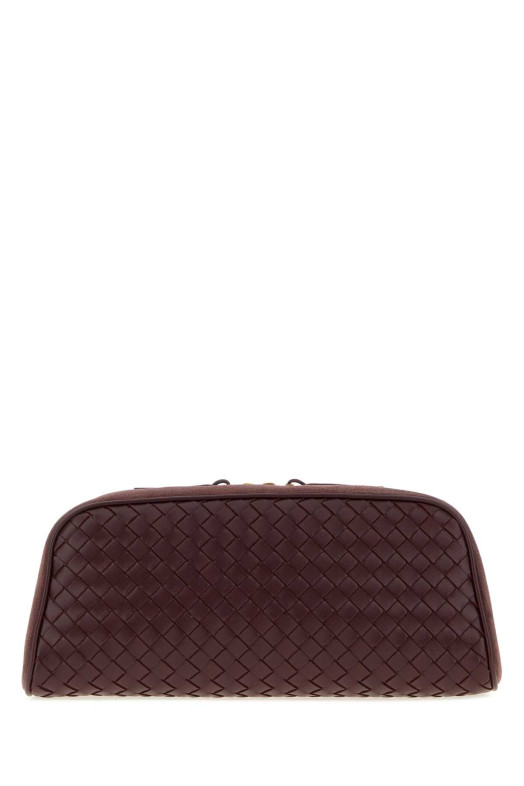 Большой клатч Nodo из кожи цвета «виноград» от BOTTEGA VENETA (876512V0HW8)