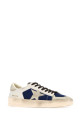 Двухцветные кожано-холщовые кроссовки Stardan от GOLDEN GOOSE DELUXE BRAND (GMF00128F008759)