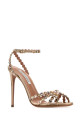 Сандалии AQUAZZURA «Tequila 105» из кожи медного цвета (TQLHIGS0NPL)