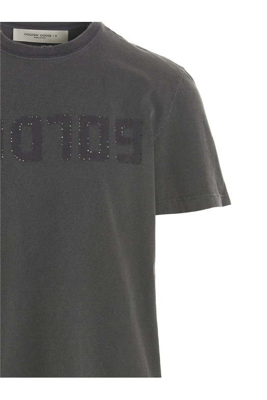 Футболка с логотипом, серая GOLDEN GOOSE GMP01220P0006716031860318