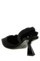 Туфли со шнурком сзади и оборками, чёрные NENSI DOJAKA ND23FWSC41040ABLACK