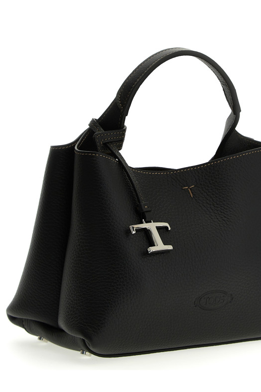 Micro leather handbag Black