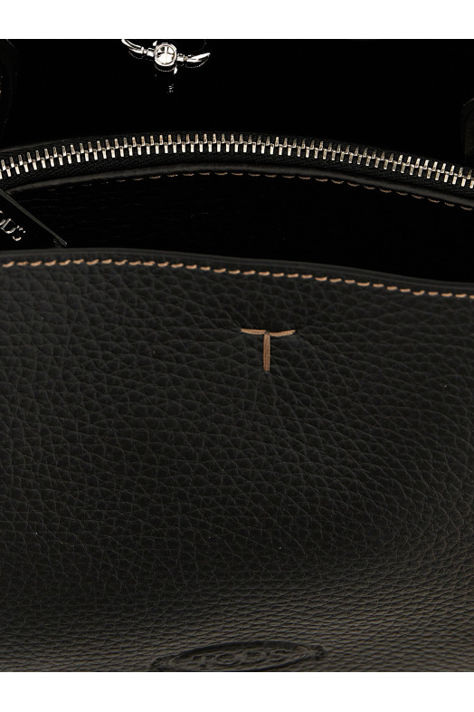 Micro leather handbag Black