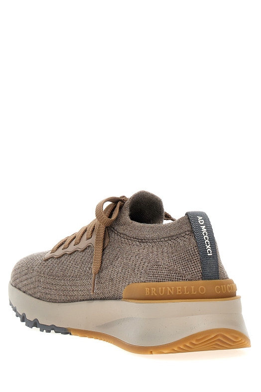 Вязаные кроссовки, серые BRUNELLO CUCINELLI MZUWLBO253CWE21