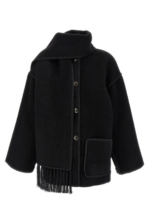 Пальто «Embroidered Scarf Jacket Harvest», чорне 244WRO918FB0292001