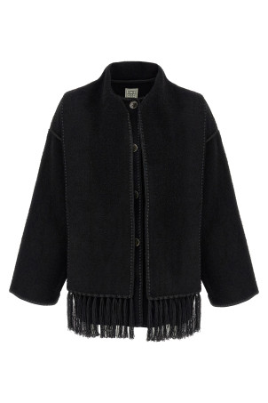 Пальто «Embroidered Scarf Jacket Harvest», чорне 244WRO918FB0292001
