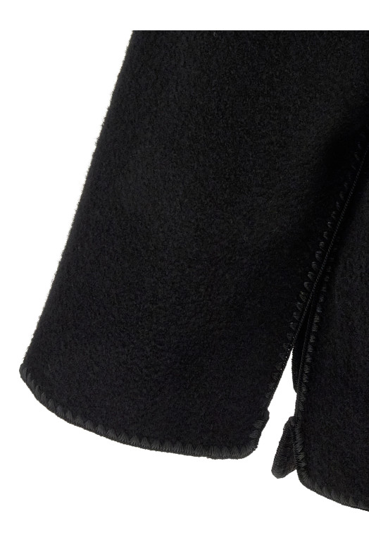 'Embroidered Scarf Jacket Harvest' coat Black
