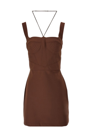 Платье «Мэдди», коричневое NDSS25DR243BROWN