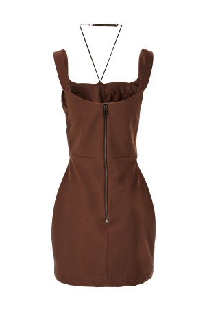 Платье «Мэдди», коричневое NDSS25DR243BROWN