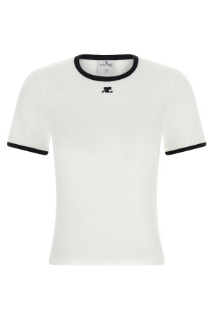 'Signature Contrast' T-shirt Black-grey