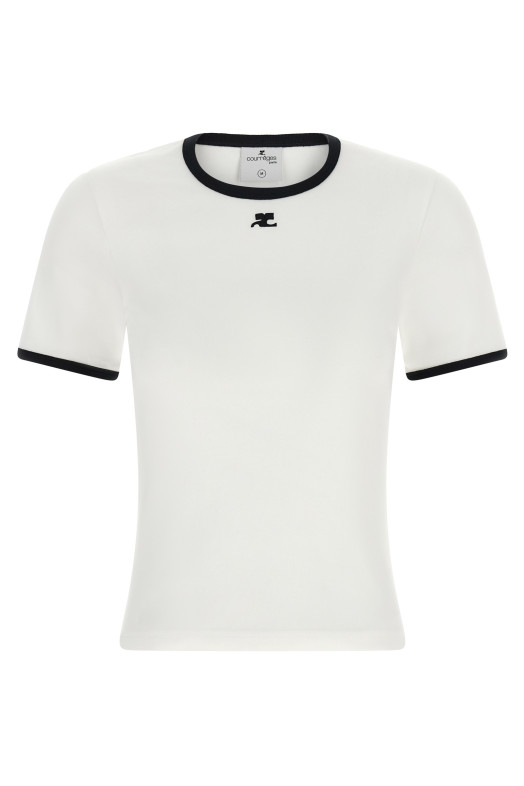 'Signature Contrast' T-shirt Black-grey