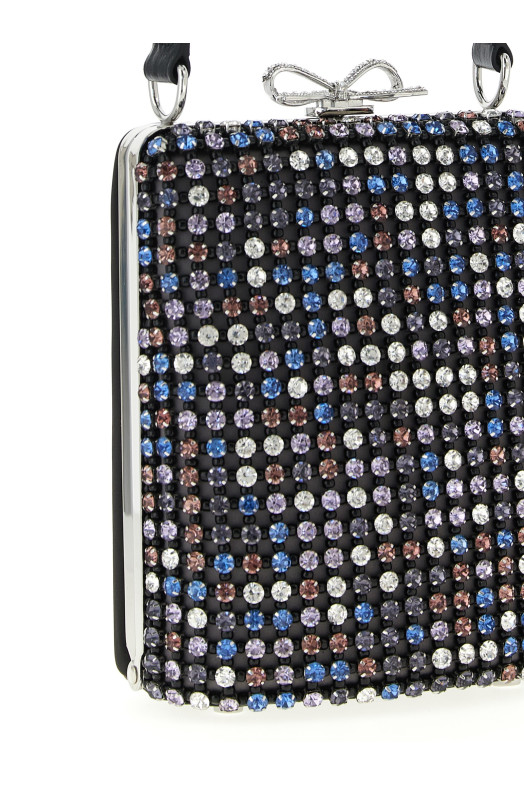 'Multi Crystal Chainmail' mini handbag Multicolor