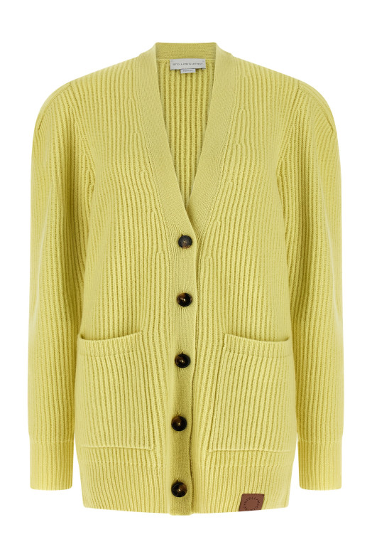 Thick knit cardigan Yellow