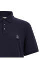 Поло з вишитим логотипом, синє BRUNELLO CUCINELLI ME8548788CD325