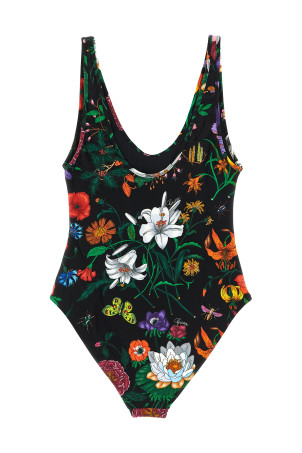 Цілісний купальник «Gucci Flora», чорний 865289XHALP1066