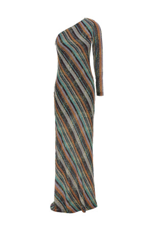Платье с нерегулярным зигзагообразным узором, многоцветное MISSONI DS26SG1PBC005ZS72P3