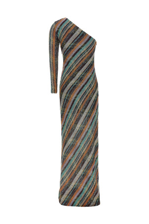 Платье с нерегулярным зигзагообразным узором, многоцветное MISSONI DS26SG1PBC005ZS72P3