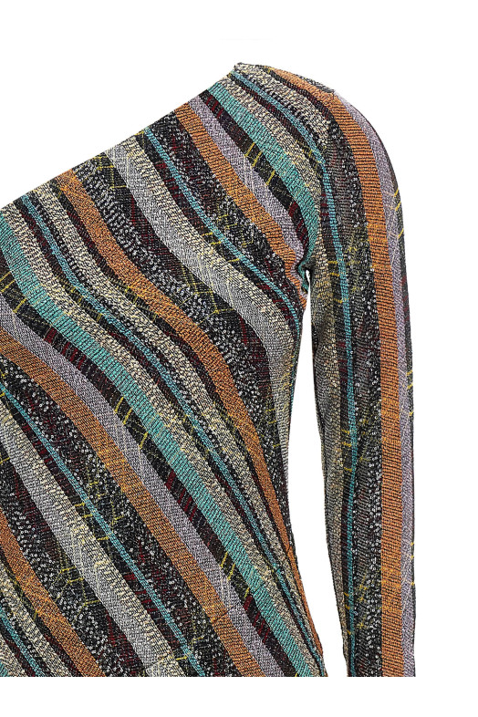Платье с нерегулярным зигзагообразным узором, многоцветное MISSONI DS26SG1PBC005ZS72P3