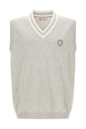 Heraldic logo vest Gray