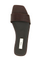 Lizard leather sandals Brown