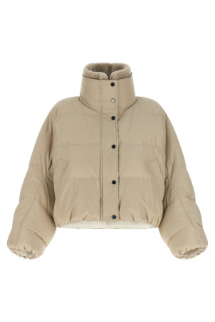 Cropped down jacket Beige