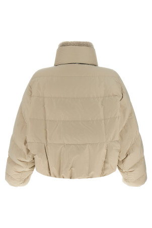 Cropped down jacket Beige