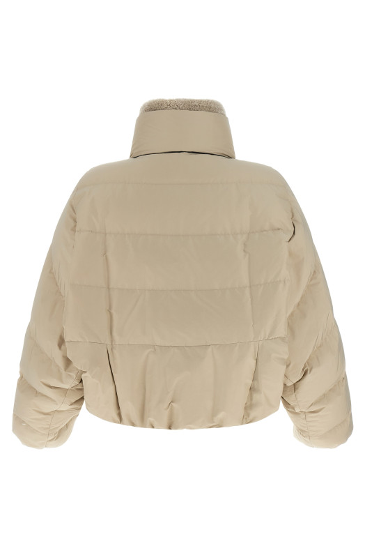 Cropped down jacket Beige