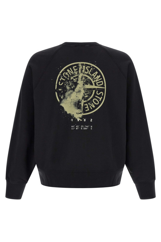 Толстовка с принтом, чёрная STONE ISLAND L2S156100008S0466V0029