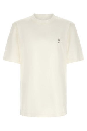 Logo embroidery t-shirt  White