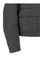 Shearling collar cropped jacket  Gray