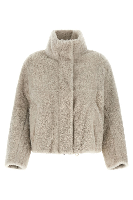 Cropped fur  Beige