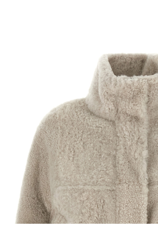 Cropped fur  Beige