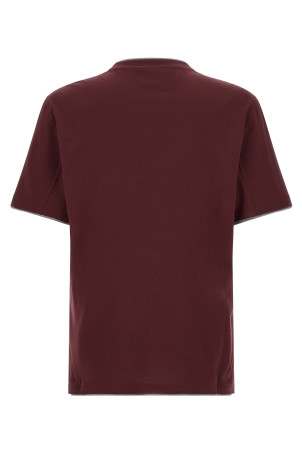 Двухслойная футболка  Бордо BRUNELLO CUCINELLI M0B137427CBB64