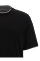 Футболка с двойным подолом, черная BRUNELLO CUCINELLI M0B137427CCB75