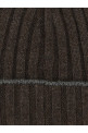 Cashmere turn-up beanie  Brown