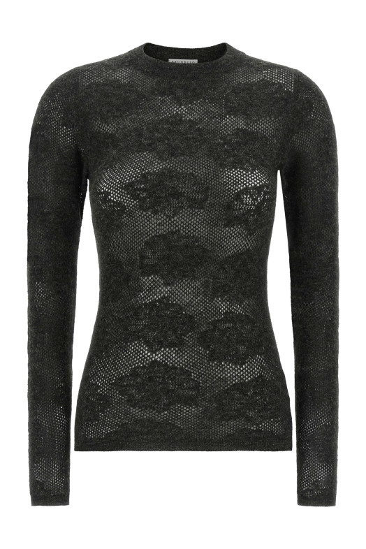 'Flower Lace' sweater  Gray