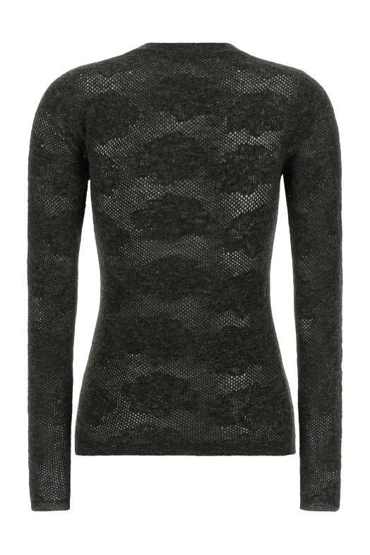 'Flower Lace' sweater  Gray