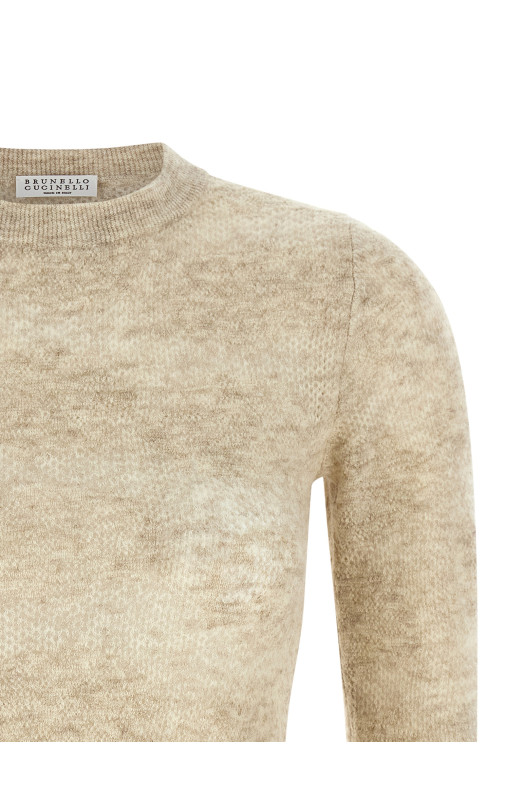 'Flower Lace' sweater  Beige