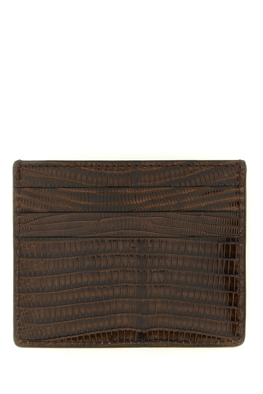 Leather cardholder Brown