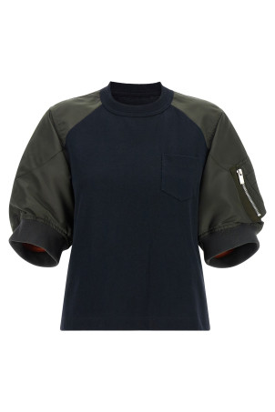 Гібридна футболка, синя SACAI 2608624233