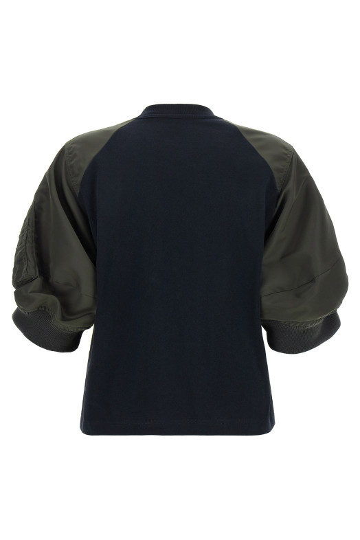 Гібридна футболка, синя SACAI 2608624233