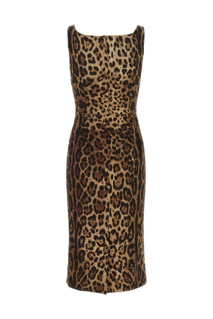 Сукня з шовку шармуз, коричнева DOLCE & GABBANA F6F4ZTGDCLXHY13M