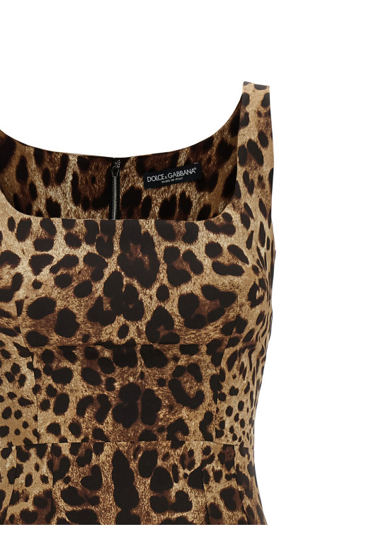 Сукня з шовку шармуз, коричнева DOLCE & GABBANA F6F4ZTGDCLXHY13M