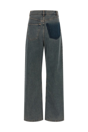 Back-to-back construction jeans Gray
