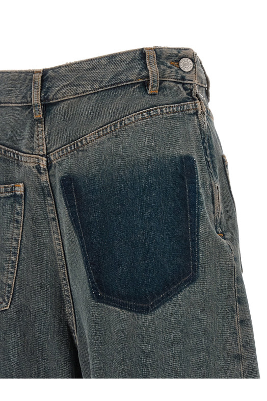 Back-to-back construction jeans Gray